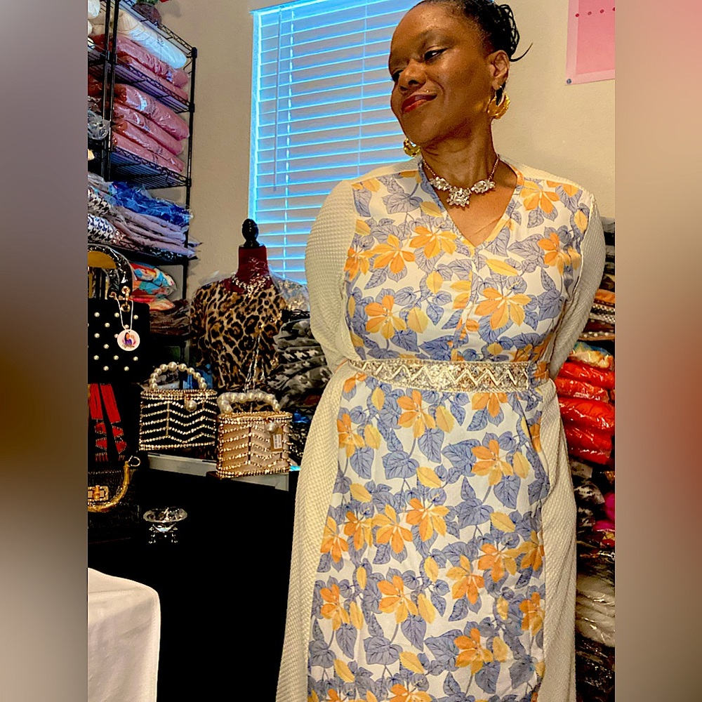 Floral Print Multi-Color Dress - Picture 12 of 12
